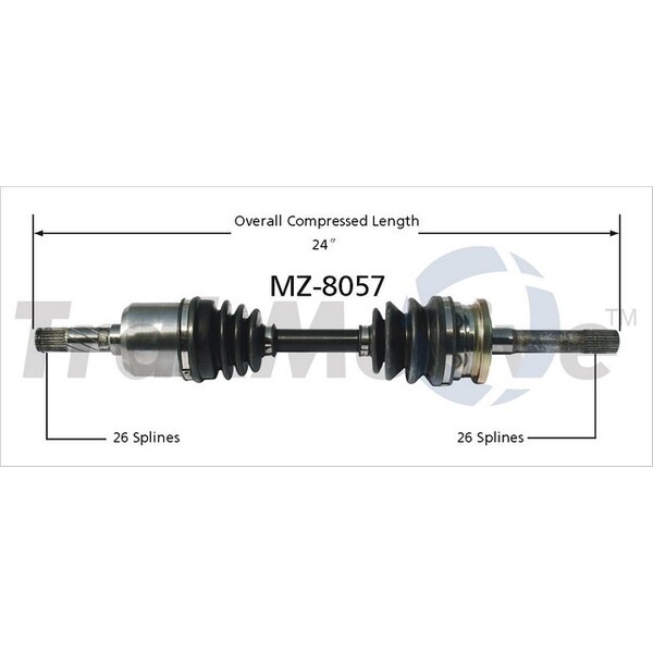 Surtrack Axle Cv Axle Shaft, Mz-8057 MZ-8057 - main